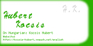 hubert kocsis business card